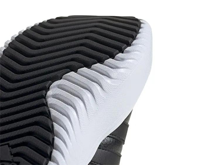 Zapatilla Adidas Grand Court Plataforma Cuero Mujer Negro