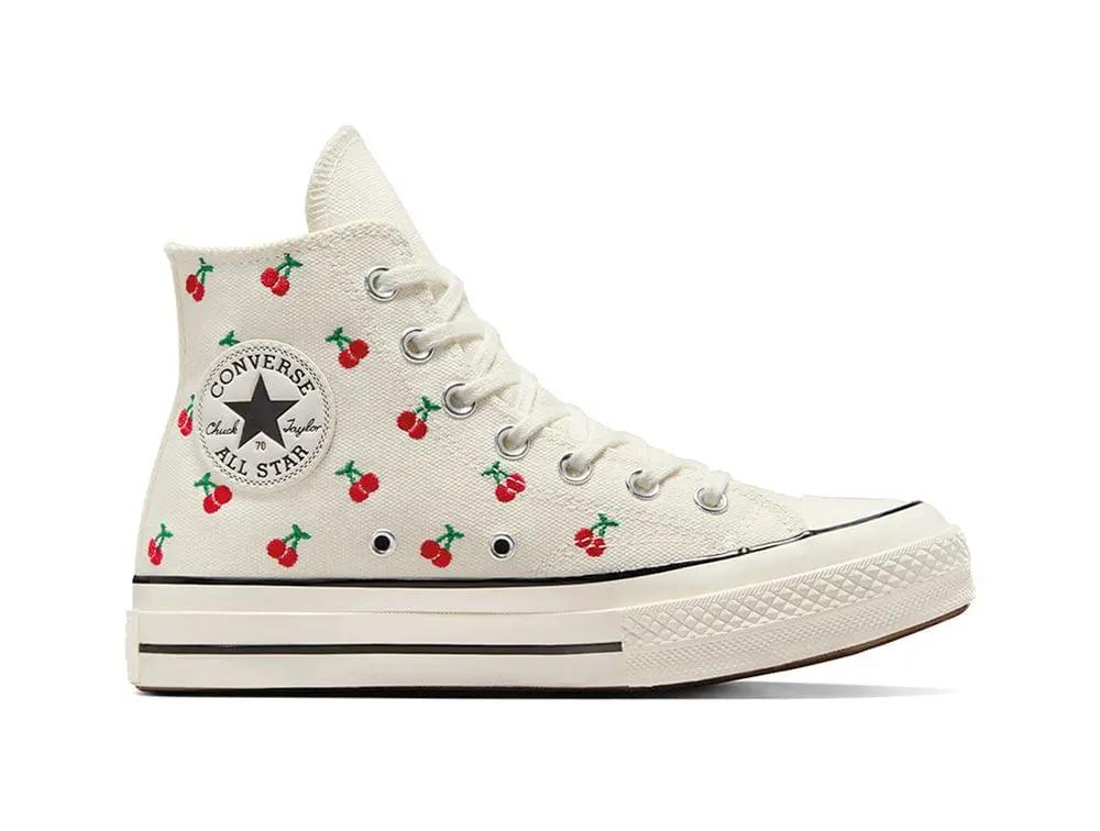 Zapatilla Converse Chuck 70 Cherry Mujer Blanco