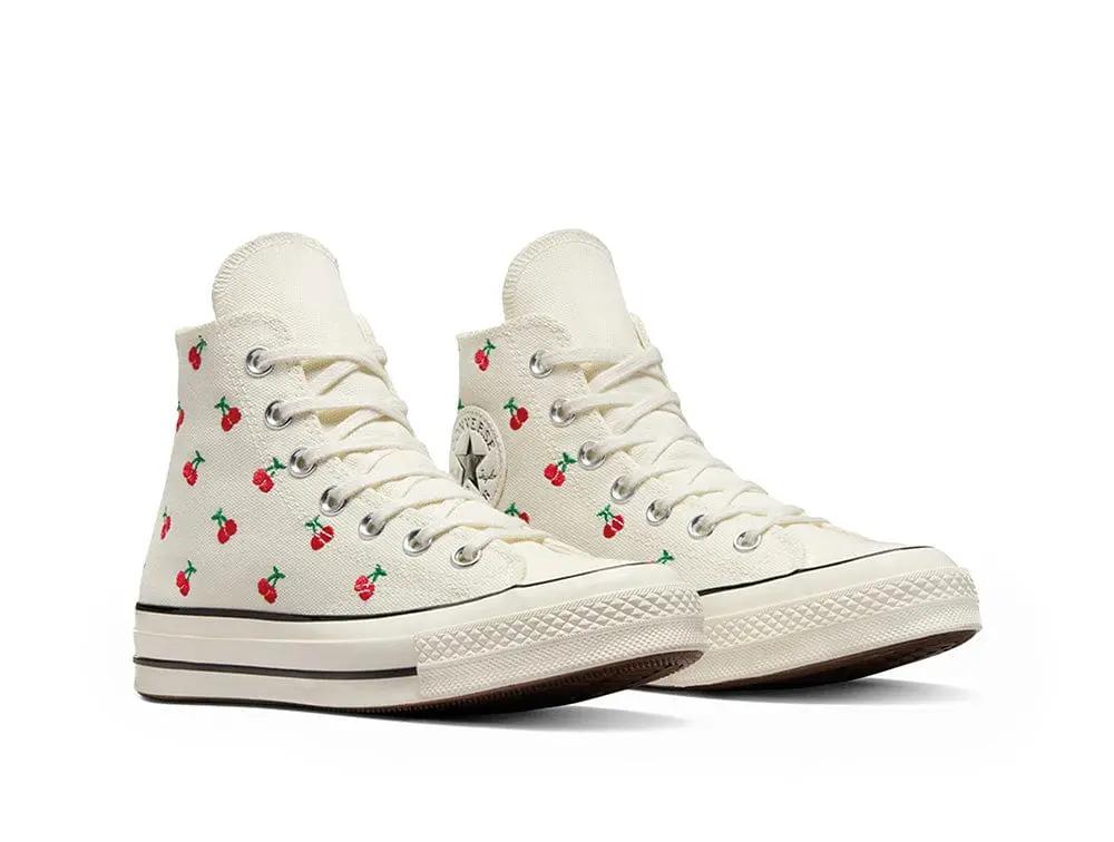 Zapatilla Converse Chuck 70 Cherry Mujer Blanco