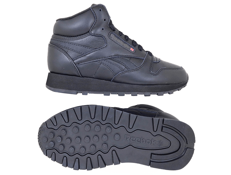 Zapatilla Reebok Classic Leather Mid Hombre Mono Negro