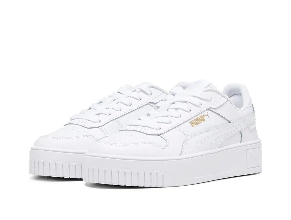 Zapatillas Puma Carina Street Cadete Mono Blanco
