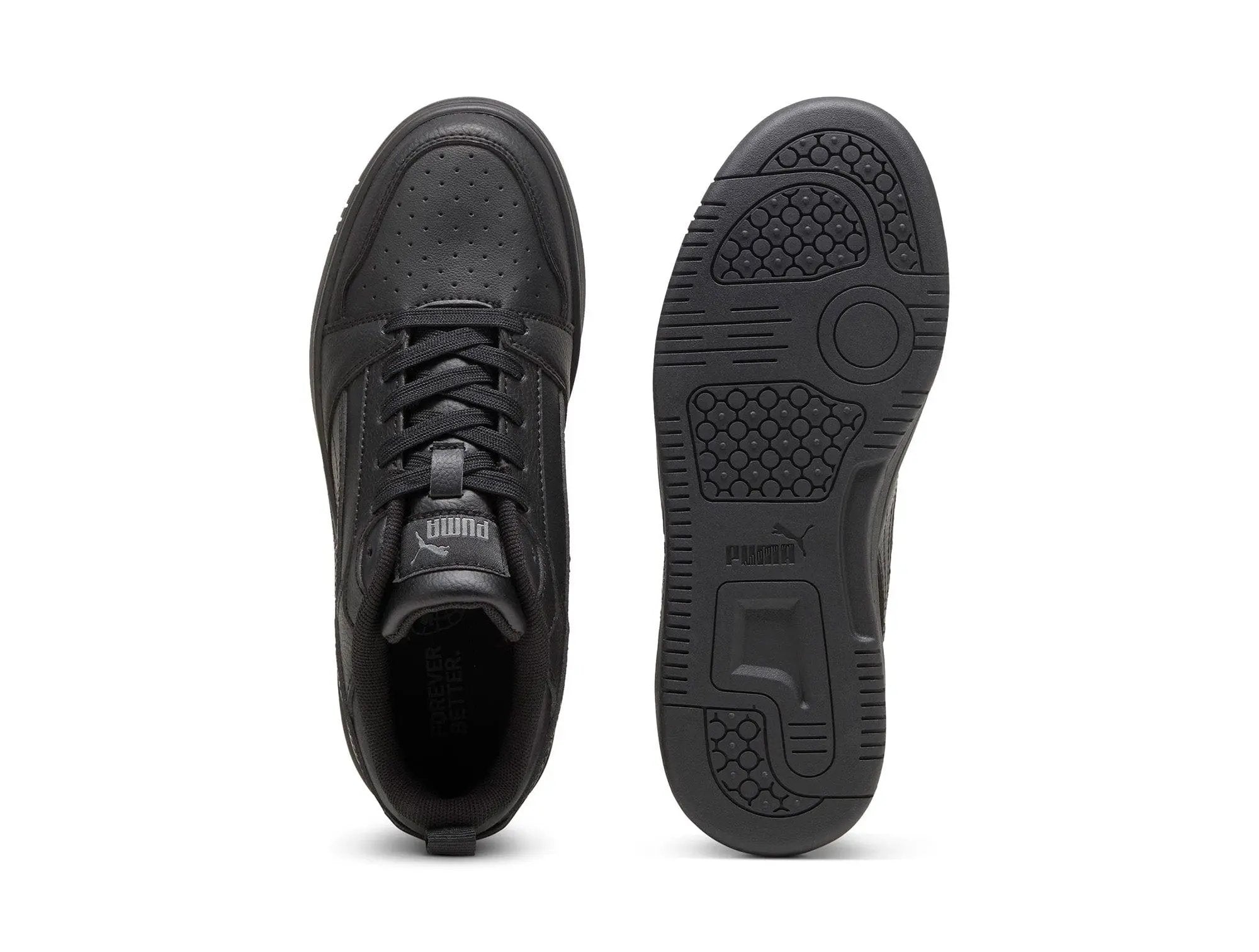 Zapatillas Puma Rebound V6 Cadete Mono Negro