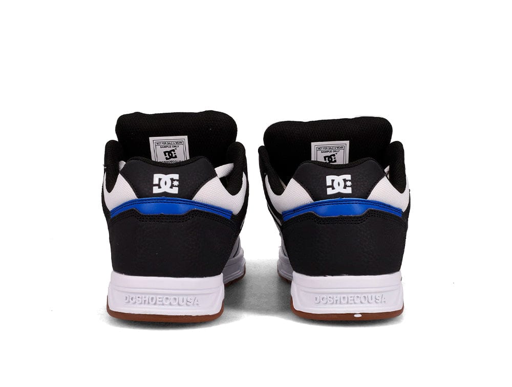 Zapatilla Dc Stag Hombre Blanco Negro Suela Blanco Gum